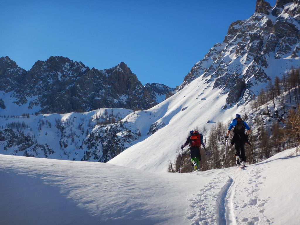 Raid à ski entre Ubaye et Val Maira