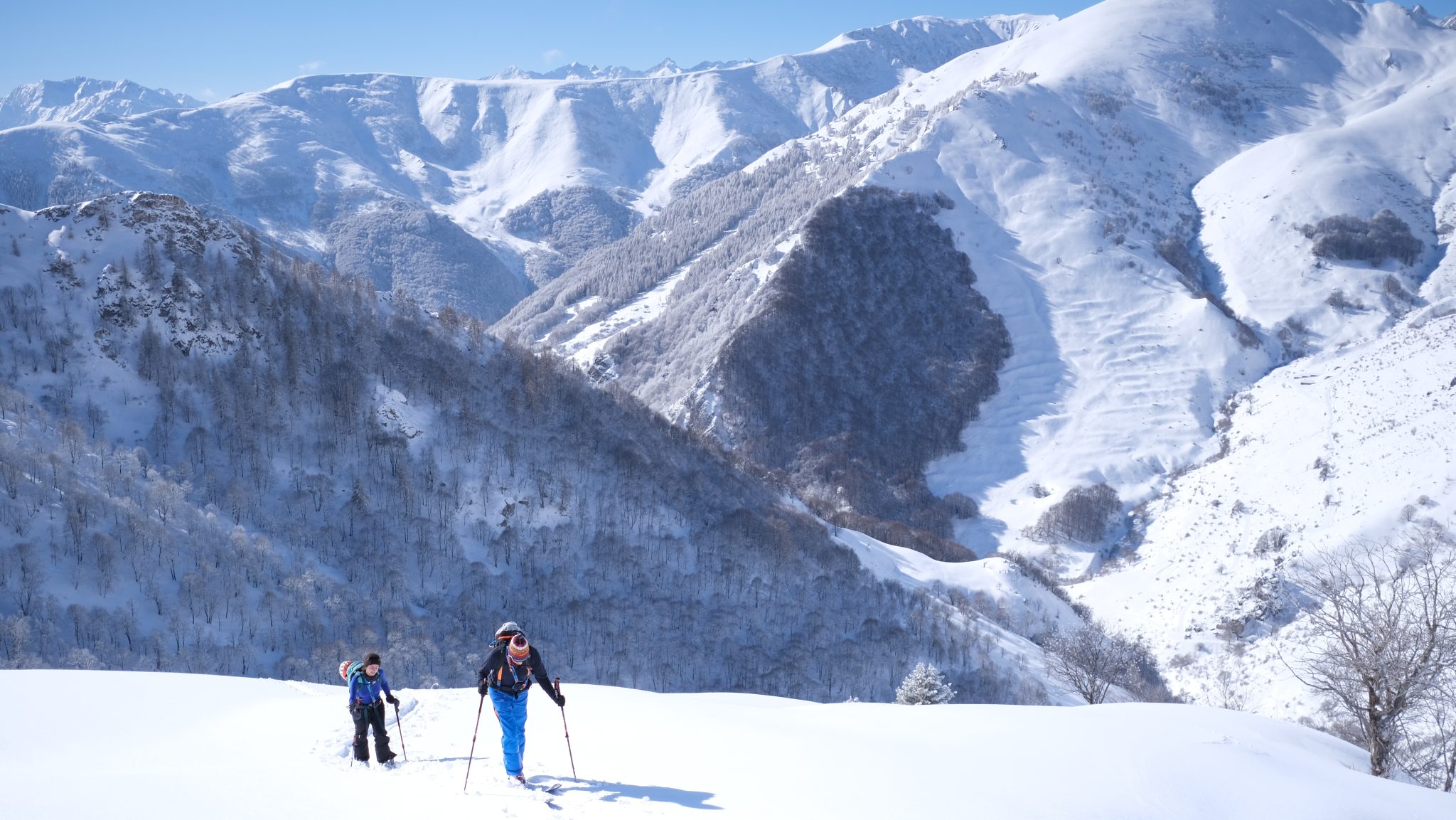 Skieurs en Valle Stura